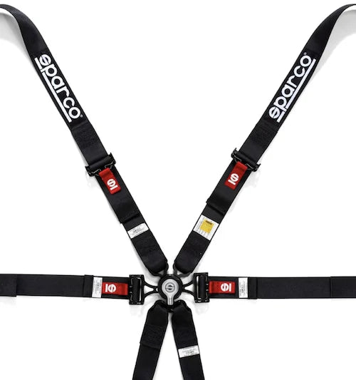 Sparco 6 Point Racing Harness 2" Steel (Pull Down) Sparco