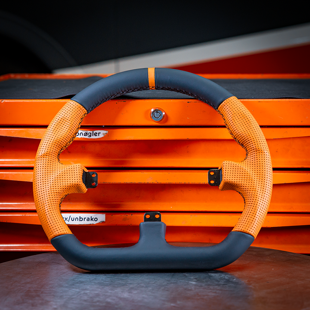 Asetek SimSports® Closed D Orange Leather Rim Asetek SimSports