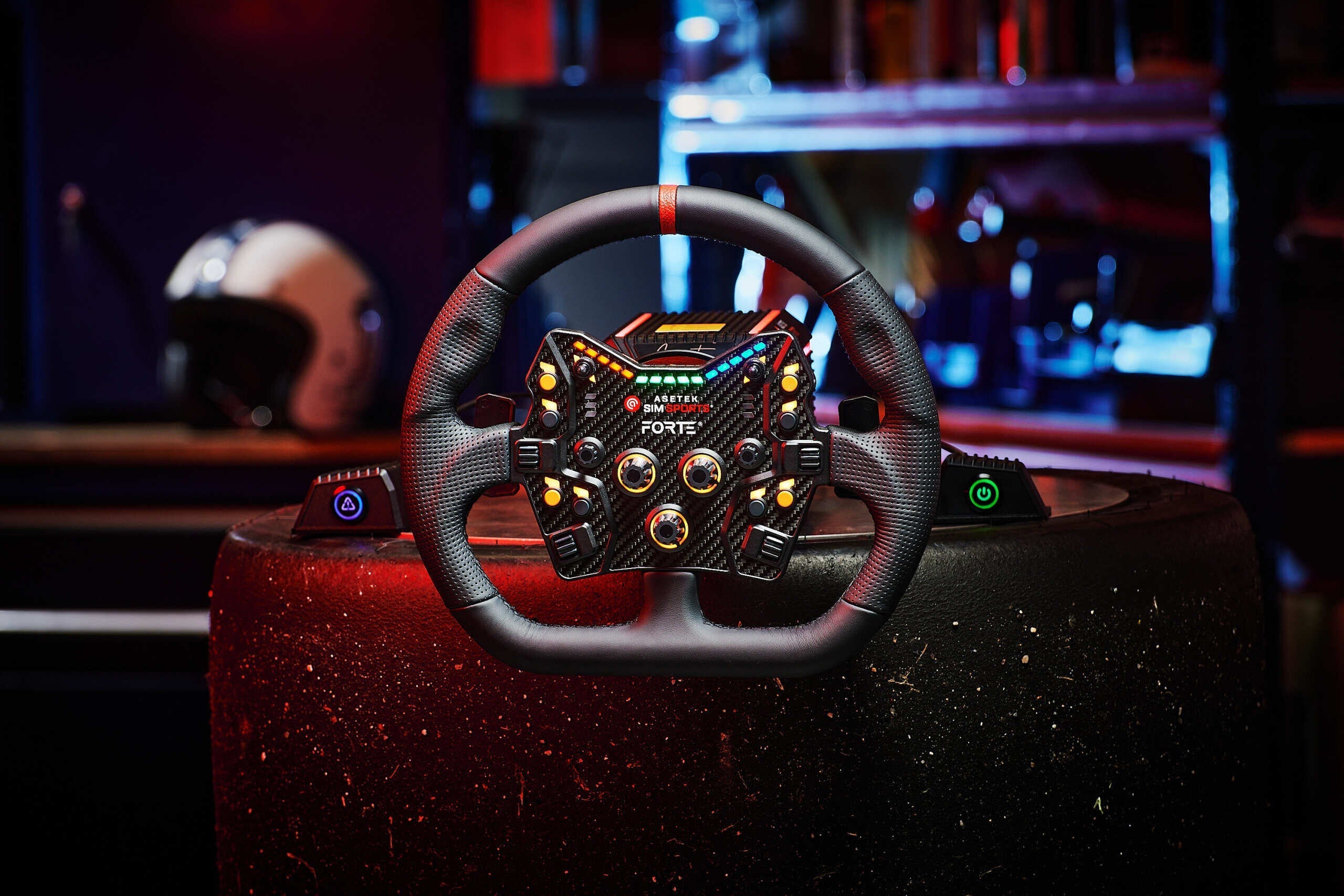 Asetek SimSports® Closed D Black Leather Rim Asetek SimSports