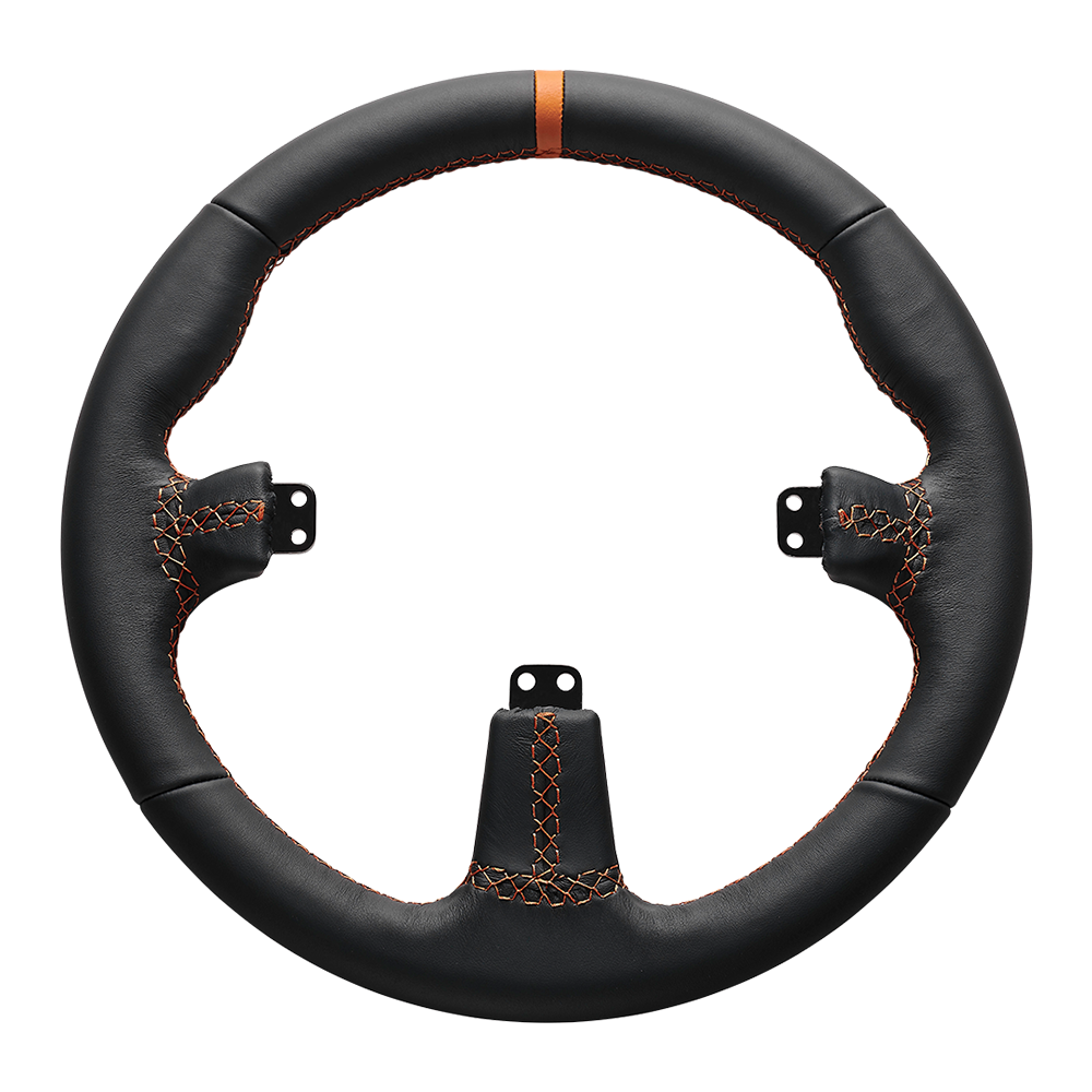 Asetek SimSports® Round Black Leather Rim Asetek SimSports