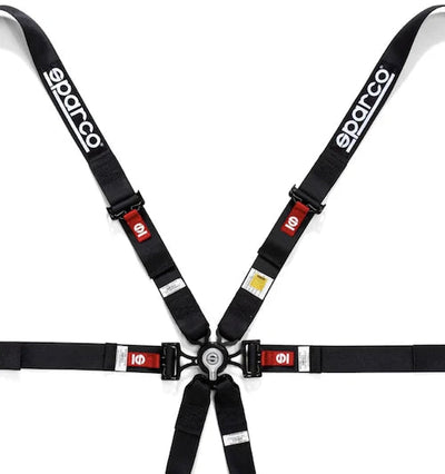 Sparco 6 Point Racing Harness 2" Steel (Pull Down) Sparco
