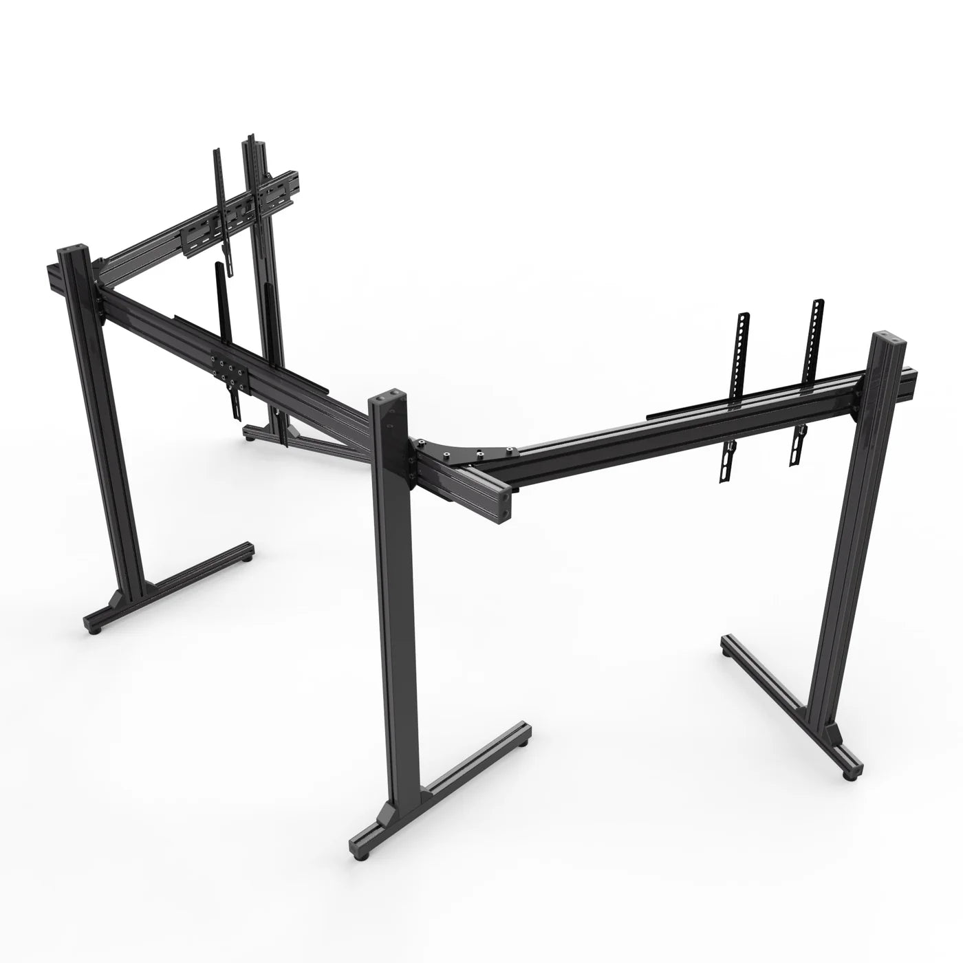 Freestanding Triple Monitor & TV Stand [Up to 65" Flat or 55" Curved] Advanced Sim Racing
