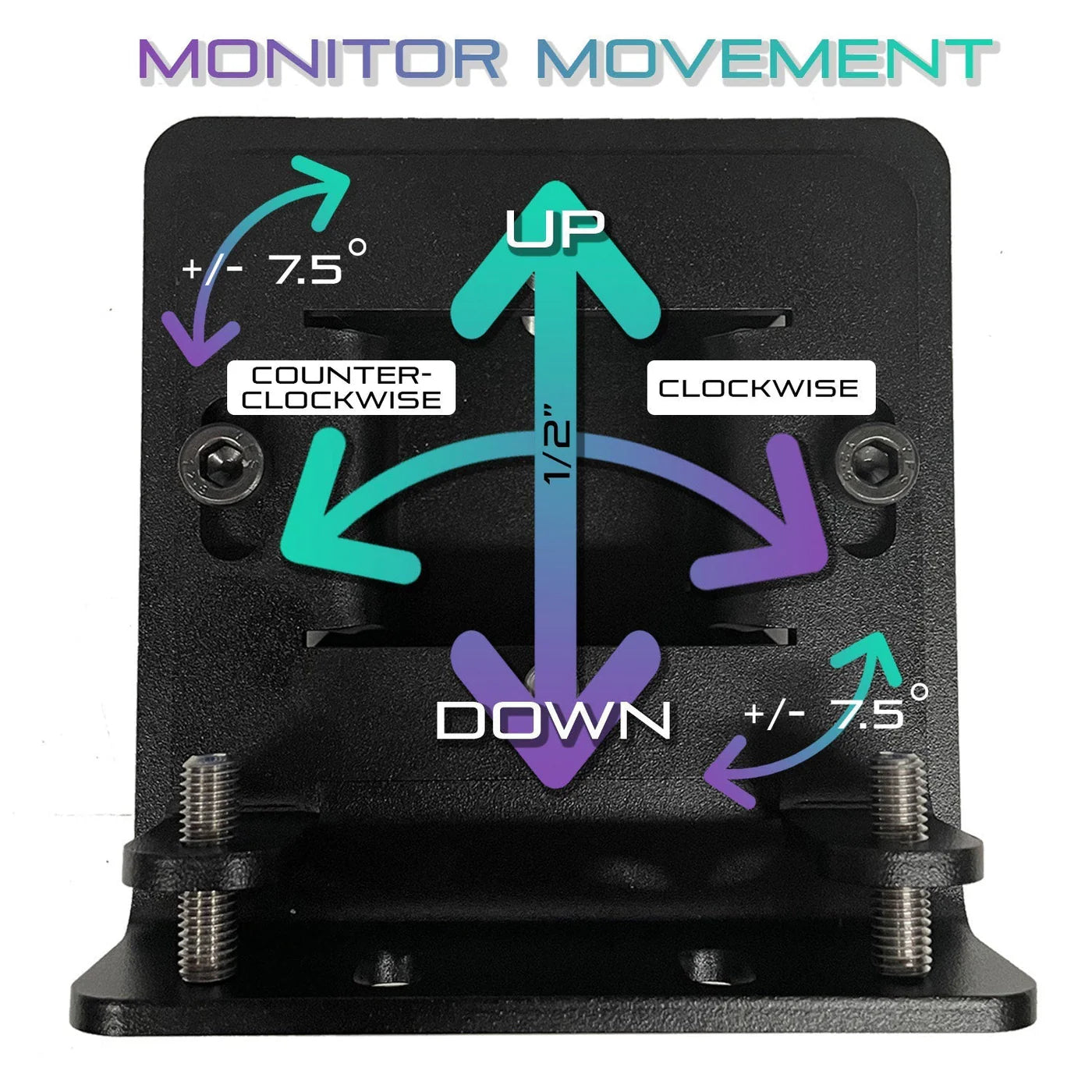 Freestanding Triple Monitor Stand [Up to 43" Monitor] Advanced Sim Racing