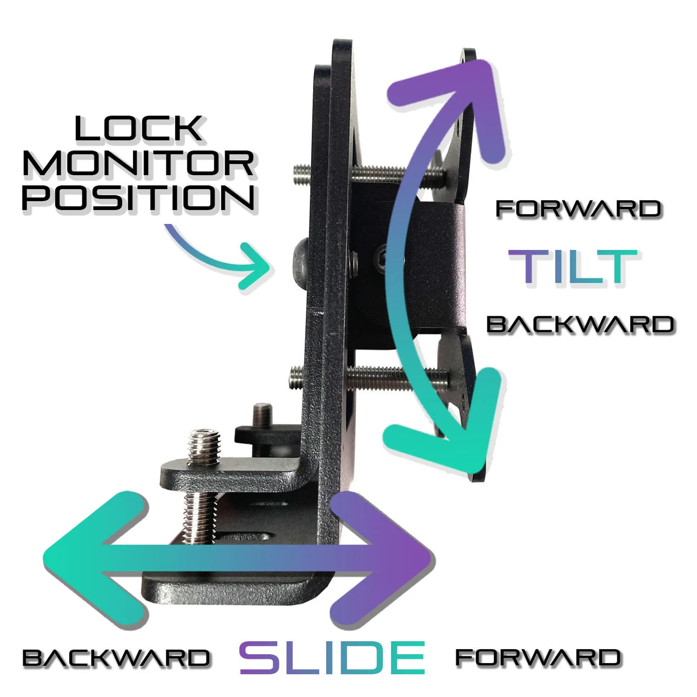 Freestanding Triple Monitor Stand [Up to 43" Monitor] Advanced Sim Racing