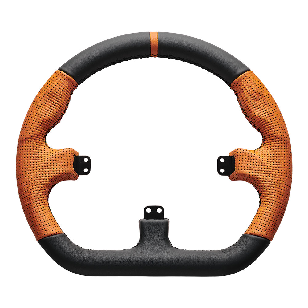 Asetek SimSports® Closed D Orange Leather Rim Asetek SimSports